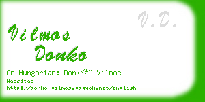 vilmos donko business card